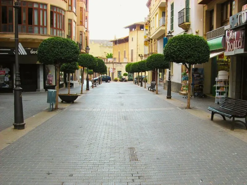 Zentrum Inca Mallorca im Winter