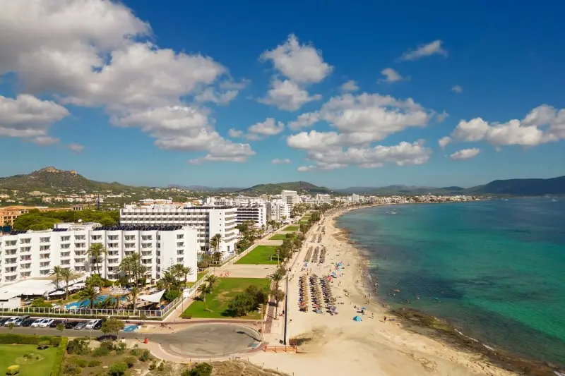 Cala Millor Mallorca Ansicht von oben