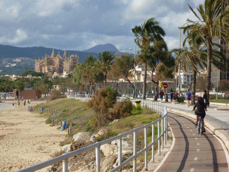 Radweg zur Kathedrale Palma