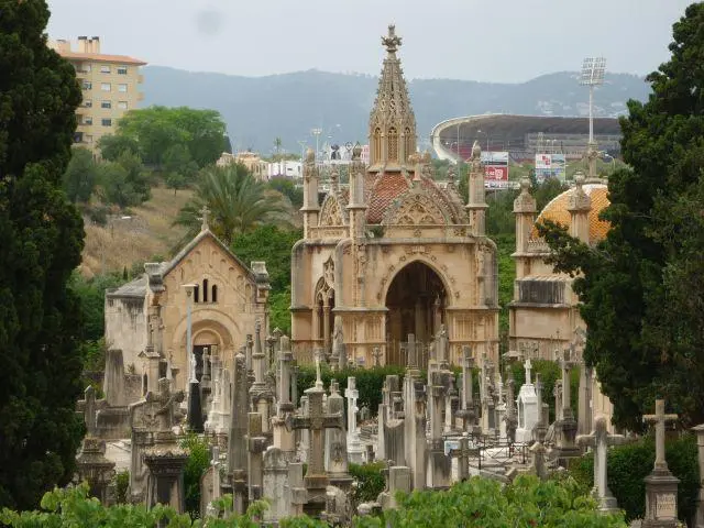 Zentralfriedhof in Palma de Mallorca von oben