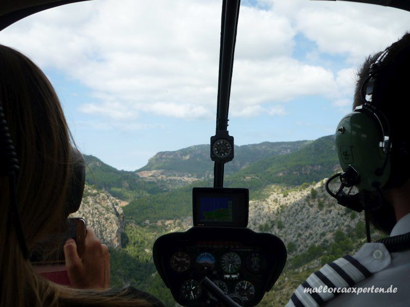 Helikopterflug auf Mallorca