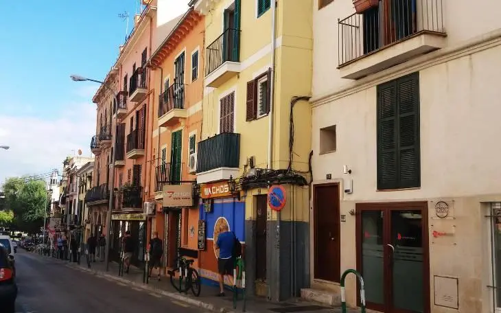 typische Häuser in Santa Catalina in Palma