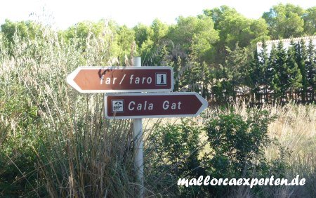 Cala Ratjada Schild Leuchtturm