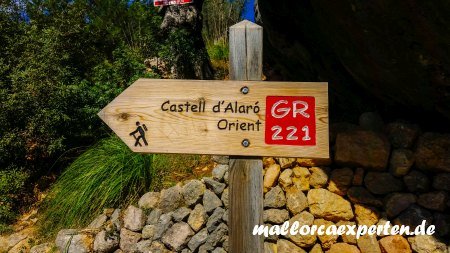 Castell Alaro Wegweiser